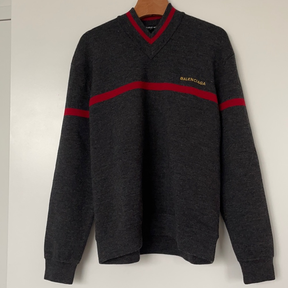 Balenciaga V neck knit sweater in great condition
